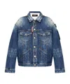 Dsquared2 Distressed-effect Denim Jacket In Blue