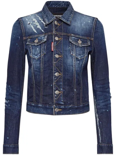 DSQUARED2 DISTRESSED DENIM JACKET