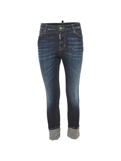 Pre-owned Dsquared2 Distressed Denim Jeans In Blue