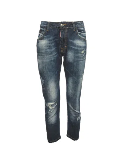 Pre-owned Dsquared2 Distressed Denim Jeans In Blue