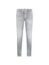 Dsquared2 Distressed Denim Jeans In Gray