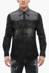 Dsquared2 Studded Distressed Denim Shirt
