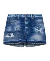 Dsquared2 Belt Loop Shorts In Blue