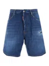 Dsquared2 Distressed Denim Shorts In Black