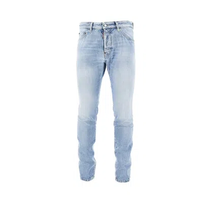 Dsquared2 Distressed Denim Teddy Jeans In Blue