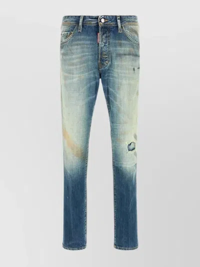 DSQUARED2 DISTRESSED DENIM TROUSERS BELT LOOPS