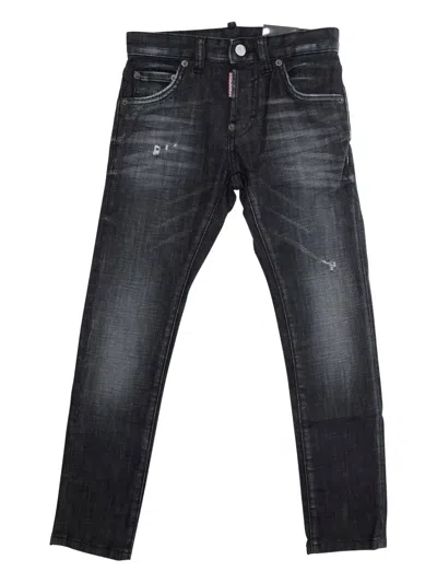 Dsquared2 Kids' Distressed-detail Jeans In Black