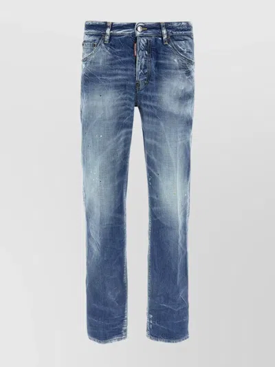 Dsquared2 Distressed Detailing Denim Trousers In Blue