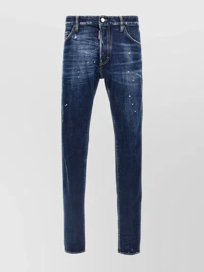 Dsquared2 Distressed Detailing Denim Trousers In Blue