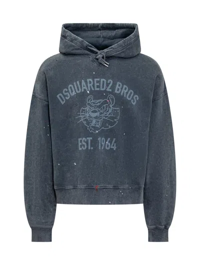 DSQUARED2 DISTRESSED DRAWSTRING HOODIE