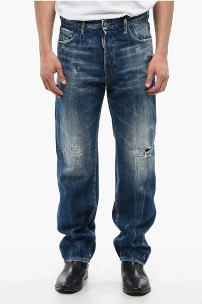 Dsquared2 Distressed Effect 642 Mid Washed Jeans 20 Cm