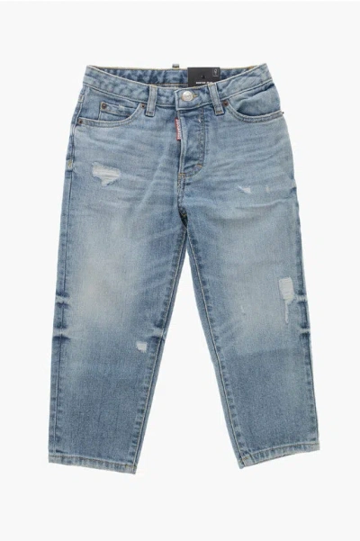 Dsquared2 Distressed Effect Boston Jeans In Blue