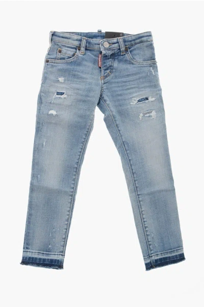 Dsquared2 Distressed Effect Clment Jeans In Blue