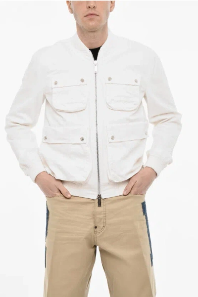 Dsquared2 Distressed Effect Cotton Bomber With Utility Pockets