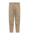 Dsquared2 Distressed-effect Cotton Cropped Trousers In Nude
