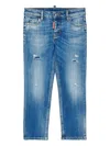 Dsquared2 Distressed-effect Cotton Jeans In Blue