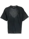 Dsquared2 Distressed-effect Cotton T-shirt In Schwarz