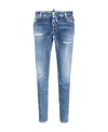 Dsquared2 Distressed-effect Cropped Jeans In Blue