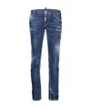 Dsquared2 Distressed-effect Cropped Skinny Jeans In Blue