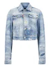 Dsquared2 Distressed-effect Denim Jacket In Blue