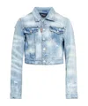 Dsquared2 Distressed-effect Denim Jacket In Blue