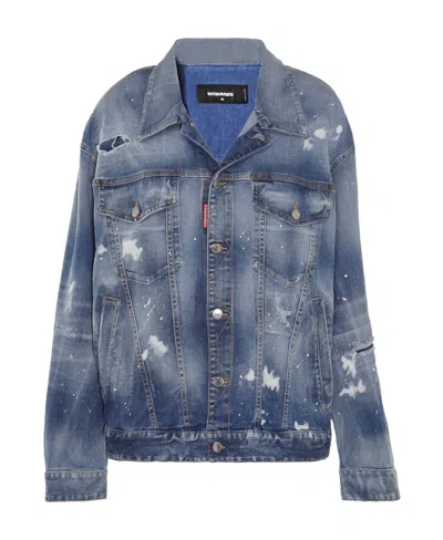 DSQUARED2 DSQUARED2 DISTRESSED DENIM JACKET