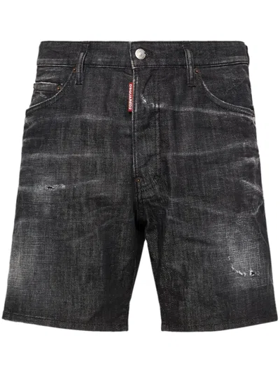 DSQUARED2 DISTRESSED-EFFECT DENIM SHORTS
