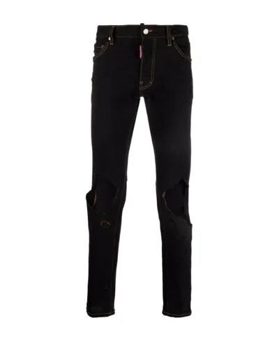 DSQUARED2 DISTRESSED-EFFECT JEANS
