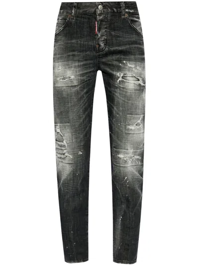 Dsquared2 Distressed-effect Jeans In Black