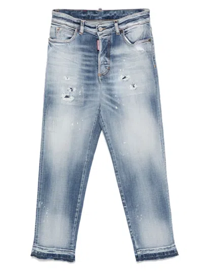Dsquared2 Kids' Distressed-effect Jeans In Blue