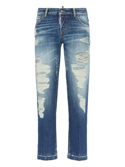Dsquared2 Distressed-effect Jeans In Blue