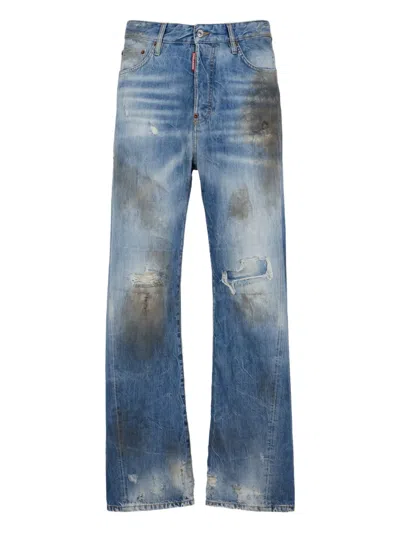 Dsquared2 Distressed-effect Jeans In Blue
