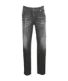 Dsquared2 Distressed-effect Logo-patch Denim Jeans In Black