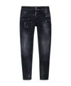 Shop Dsquared2 Distressed-effect Low-rise Jeans In Black
