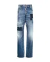 Dsquared2 Distressed-effect Patchwork Jeans In Blue