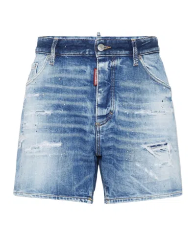DSQUARED2 DISTRESSED-EFFECT SHORTS