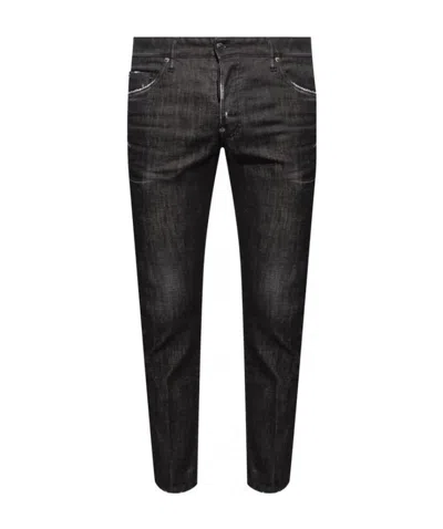Dsquared2 Distressed-effect Skinny Jeans In Black