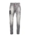 Dsquared2 Distressed Low-rise Skinny Jeans In Gray