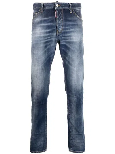 Dsquared2 Washed Slim-leg Jeans In Grey