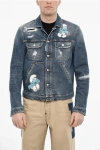 DSQUARED2 DISTRESSED EFFECT SMURFS DENIM JACKET