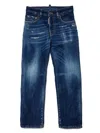 Dsquared2 Distressed-effect Straight-leg Jeans In Blue