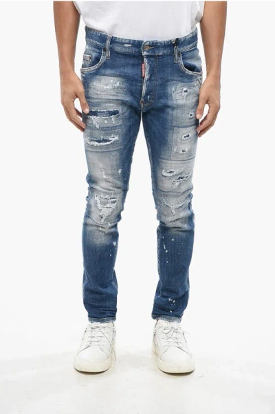 DSQUARED2 DISTRESSED EFFECT SUPER TWINKY JEANS 14CM