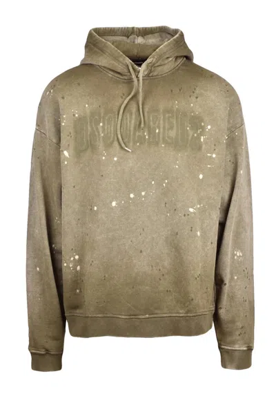 Dsquared2 Distressed Effect Sweatshirt - Green In Multi