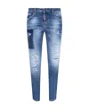 Dsquared2 Distressed-effect Tapered Leg In Blue