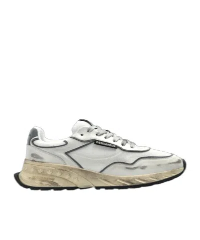 Dsquared2 Distressed-finish Sneakers In Gray