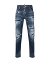 Dsquared2 Distressed-finish Tapered-leg Jeans In Blue