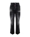 Dsquared2 Honey Hw Bell Bottom Jeans In Black