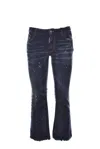 Dsquared2 Blue Flared Jeans With Paint Splatters In Blu Denim