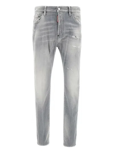 Dsquared2 Distressed Jeans In Gray