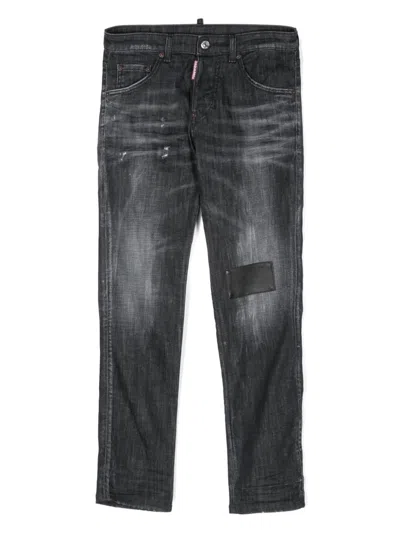 Dsquared2 Kids' Distressed Jeans In 黑色